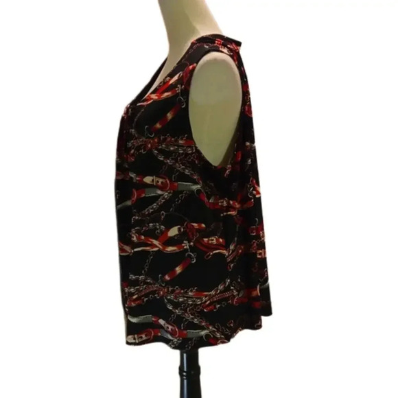 Jones Studio Womens Chain Print Tank Top Size 2X (tagged 24W) - Picture 3 of 8